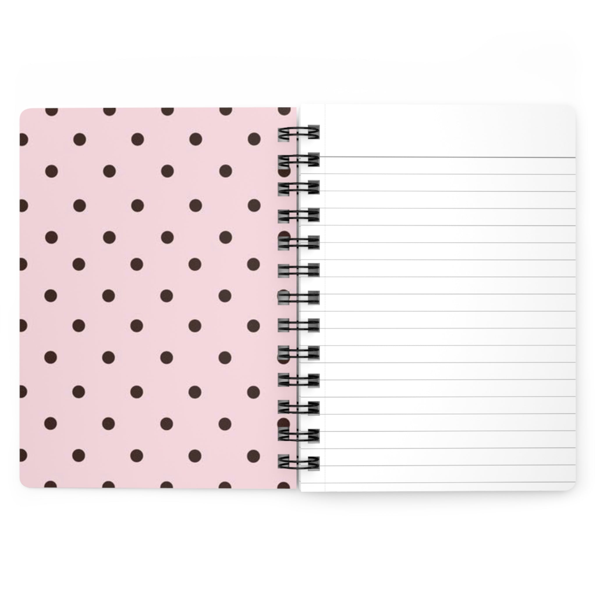 Pretty Girl Inspirational Spiral Journal — "Pretty girl. Pretty mindset. Pretty Soul." Polka Dot Notebook