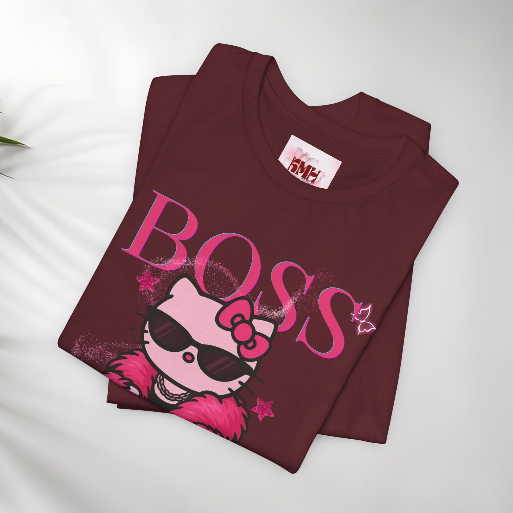 Hello Kitty Boss Chic Tee | Cute Pink Kitty in Fur Coat, Sunglasses
