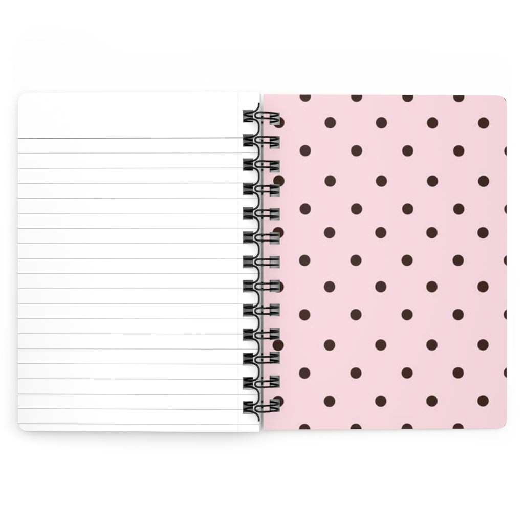 Pretty Girl Inspirational Spiral Journal — "Pretty girl. Pretty mindset. Pretty Soul." Polka Dot Notebook