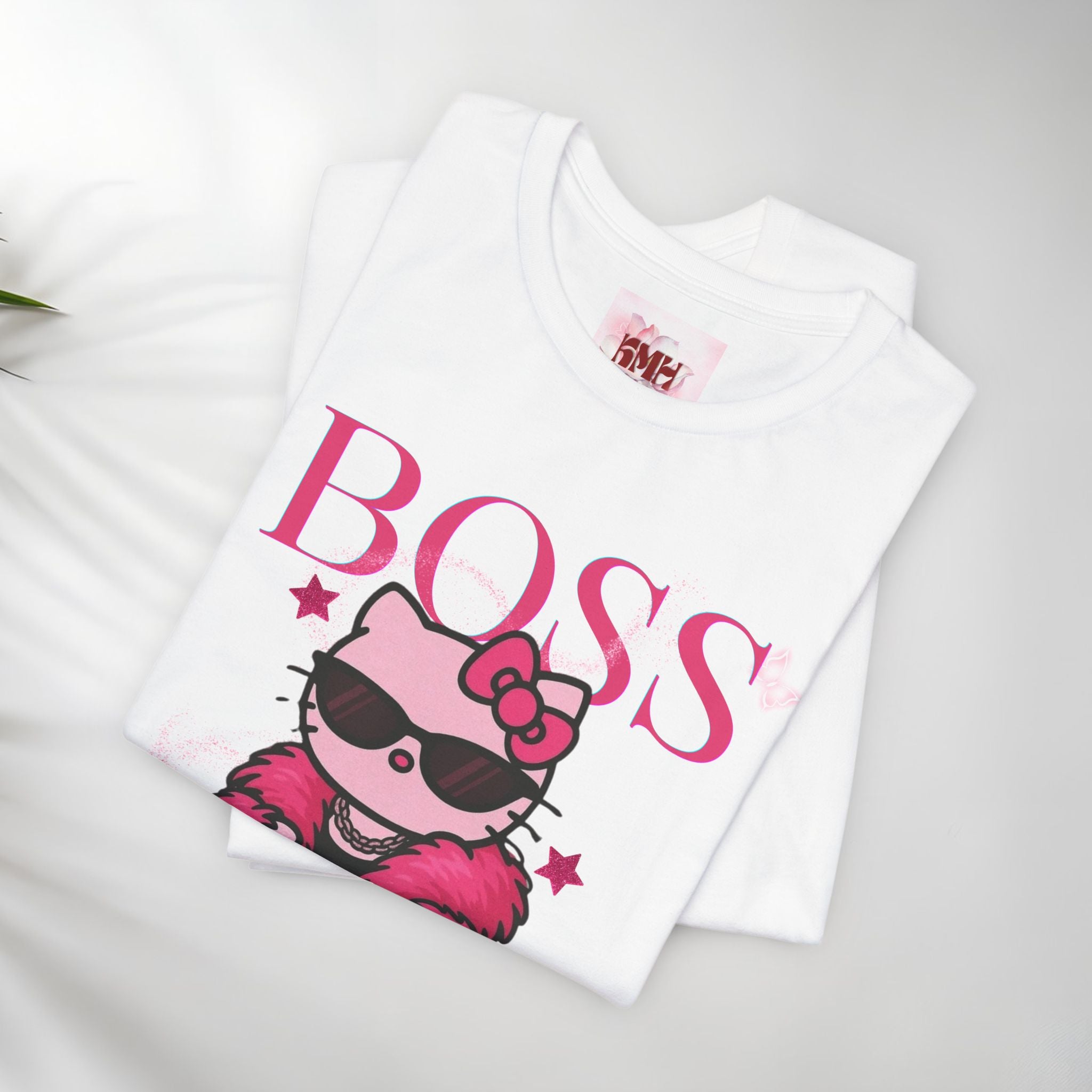 Hello Kitty Boss Chic Tee | Cute Pink Kitty in Fur Coat, Sunglasses