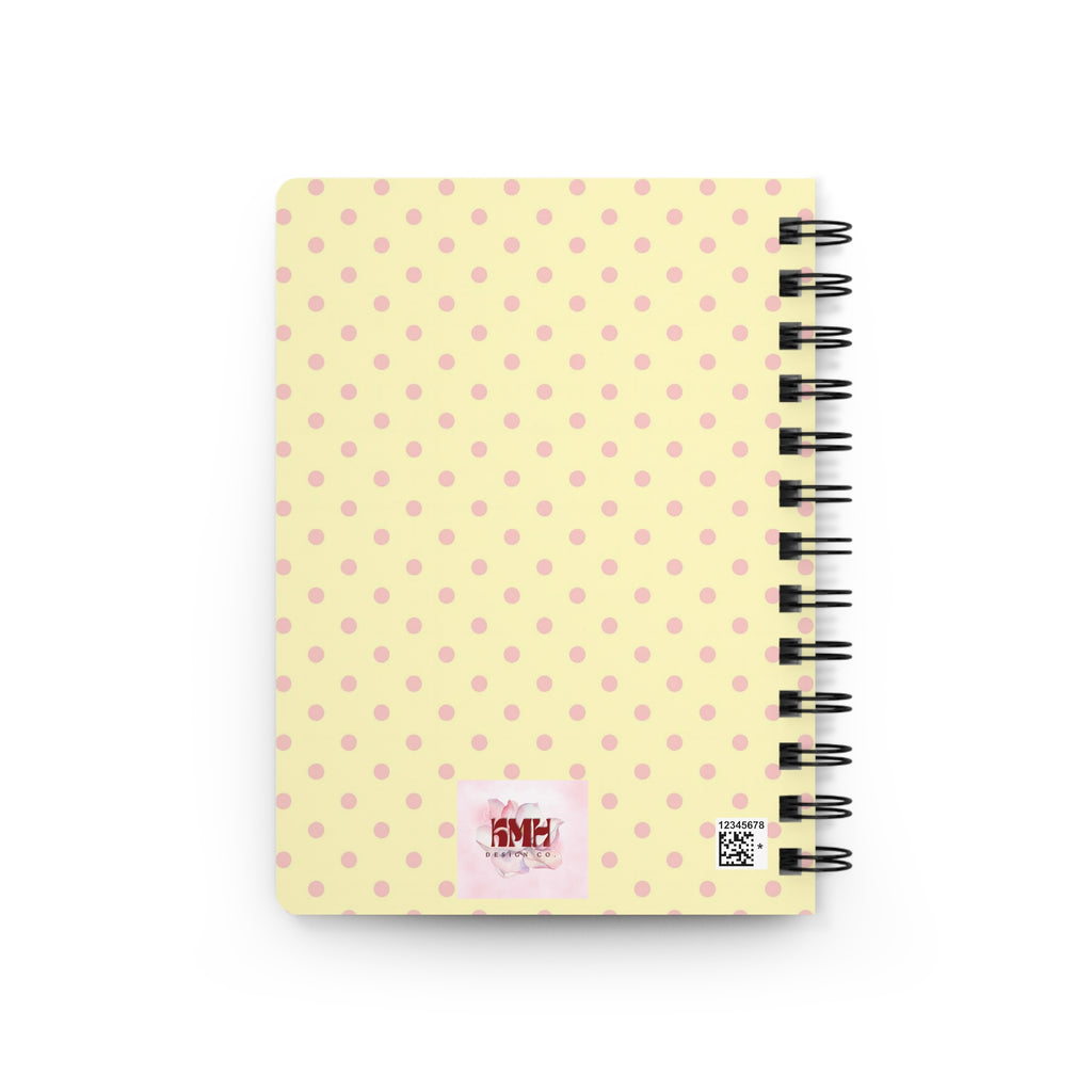 Pretty Girl Inspirational Spiral Journal — "Pretty girl. Pretty mindset. Pretty Soul." Polka Dot Notebook