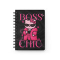 Hello Kitty Boss Chic Spiral Bound Journal | Pink Furry Coat, Sunglasses