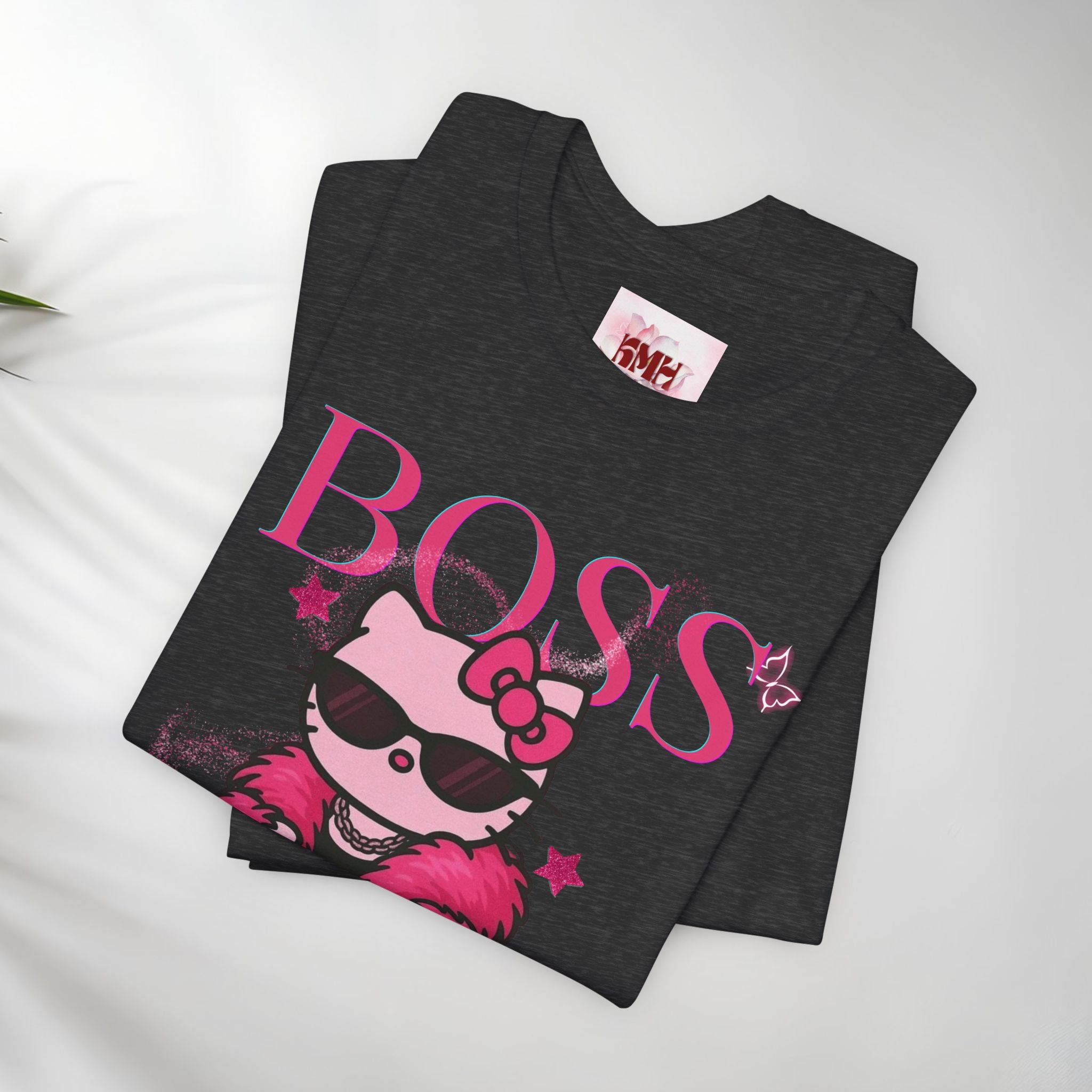 Hello Kitty Boss Chic Tee | Cute Pink Kitty in Fur Coat, Sunglasses