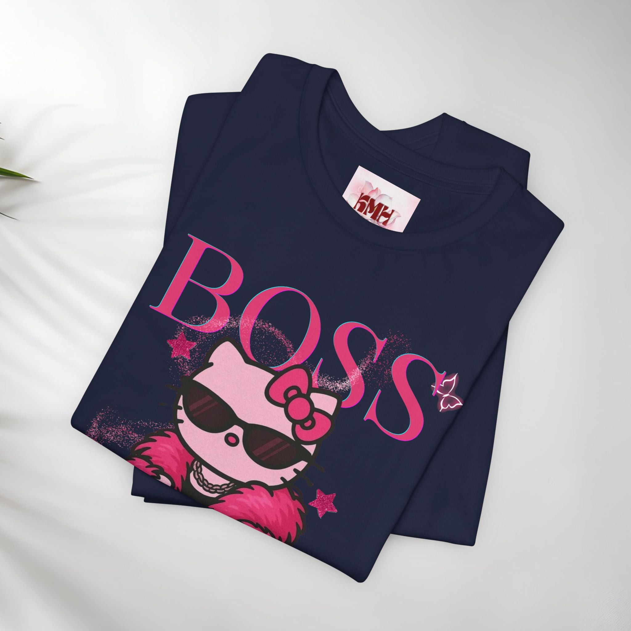 Hello Kitty Boss Chic Tee | Cute Pink Kitty in Fur Coat, Sunglasses