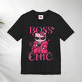 Hello Kitty Boss Chic Tee | Cute Pink Kitty in Fur Coat, Sunglasses